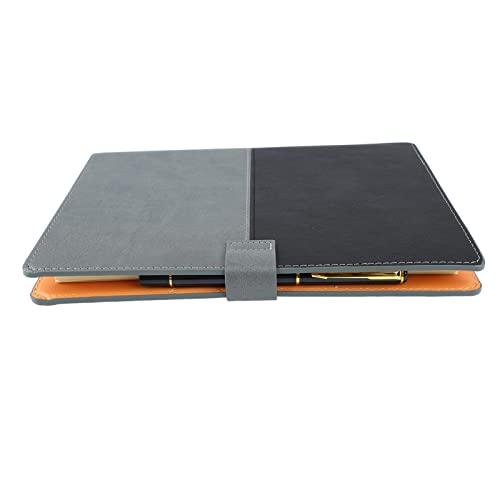 aqxreight A5 Business Looseleaf Notebook mit Schwarzer Graustitchierender PU -Farbwechsel von Leder und Stift für die Schularbeit aqxreight A5 Business Looseleaf Notebook mit Schwarzer Graustitchierender PU -Farbwechsel von Leder und Stift für die Schularbeit von aqxreight