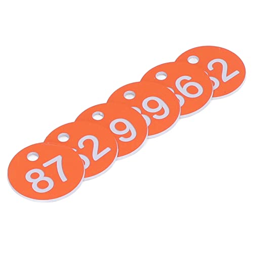 aqxreight Bunte Nummerierte Etiketten für die Bienenzucht und die Tierhaltung Liefert 50 Runde für Einfache Identifizierung (ORANGE) von aqxreight