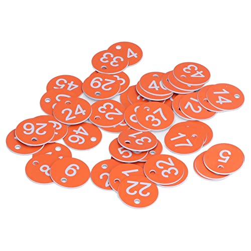 aqxreight Bunte Nummerierte Etiketten für die Bienenzucht und die Tierhaltung Liefert 50 Runde für Einfache Identifizierung (ORANGE) von aqxreight