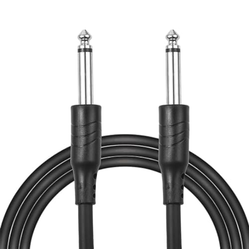 aqxreight CZ. 6,35 Mm Stecker Gitarrenkabel 10ft Gerade Schnittstelle Mono Männlich Zum Männlichen Professionellen Instrumentenkabel -LOOSOSING für E -Gitarren Keyboard Verstärker Lautsprecher von aqxreight