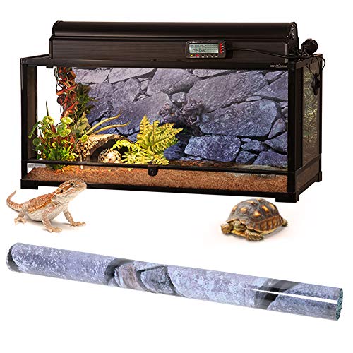 aqxreight Felssteinaquarium-Hintergrundaufkleber für die Fischdekoration 91 X 50 Cm DIY Selbstklebende Landschaftswandkunst (61 * 30CM) von aqxreight