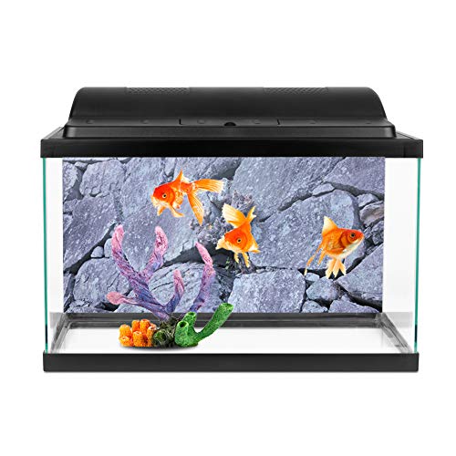 aqxreight Felssteinaquarium-Hintergrundaufkleber für die Fischdekoration 91 X 50 Cm DIY Selbstklebende Landschaftswandkunst (91 * 50CM) von aqxreight