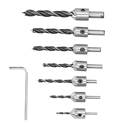 aqxreight Hochgeschwindigkeits -Stahl -Countersink Bohrer Bit für Holzbearbeitung und Projekte mit Mehrgrößenoptionen von aqxreight