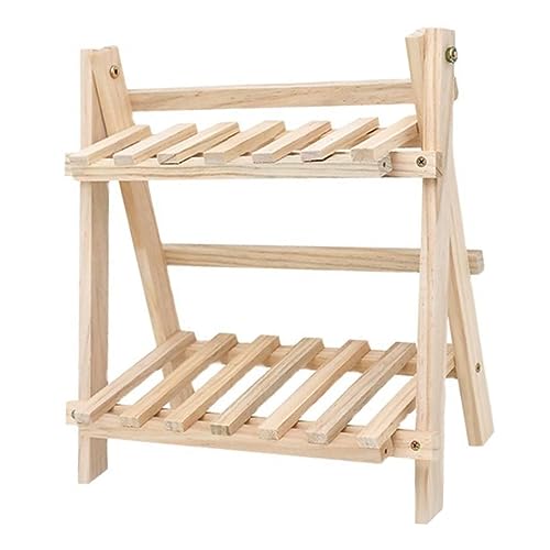 aqxreight Holz -Desktop -Regal 2 stufig Kompaktes Lagerregal für Bürobücher und Wohnkultur von aqxreight