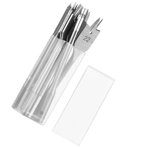 aqxreight Holz Flache Bohrer Sets 6mm-38 Mm Stahl Holzbearbeitung Spaten Bohrer Bits Hex Shank Flat Bohrloch Puncher Sets Holzbearbeitungswerkzeug Spatenstücke von Qualiten 19pcs Holzbohrer Setswood von aqxreight