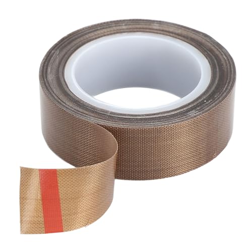 aqxreight Ptfe -Glas -Stammklebeband 32,8 Fuß Hochtemperaturwiderstand Isolierung Ptfe Klebeband für Vakuumversiegelungsnahrungsmittelverpackungen 0,13 X 38 Mm/0,01 X 1,5 Zoll (0,13 * 19 mm) von aqxreight