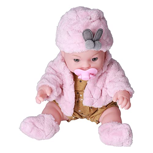 aqxreight Realistische Wiedergeborene Babypuppen-Mode 12in Waschbares Weißes Mädchen Weichkörperspielzeug für Geburtstag Geschenkq12G-003C-026 Pink Aussehen: Diese Bea Reborn von aqxreight