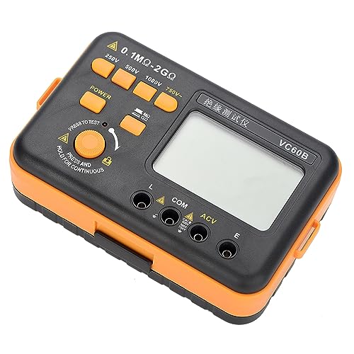 aqxreight VC60B LCD Digitale Isolierungstester Megogohm -Messgeräte Messen 200 mΩ/2Gω -Test Die von IS und Genaue Angetriebene 200 MΩ/2 Ω. Die Messung der Isolationsbelastung Hat Die Megohmm von aqxreight