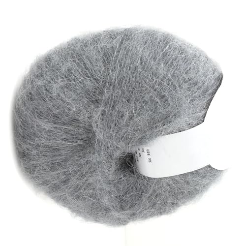 aqxreight Weiches Mohair -Strickgarn -Set Luxuriöse Angora Wolle in 12 Farben für Ihre Handwerksbedürfnisse (09 Rosenpulver) von aqxreight