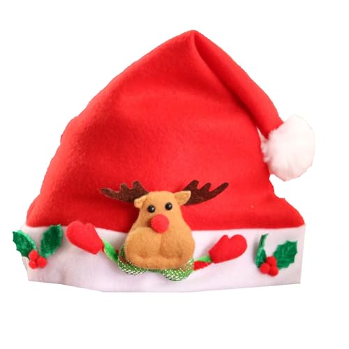 Festliche Weihnachtsmütze, weiches Acryl, bequeme Mütze, Uni, für Feiertage, Partys Festliche Weihnachtsmütze, weiches Acryl, bequeme Mütze, Uni, für Feiertage, Partys von arenmi