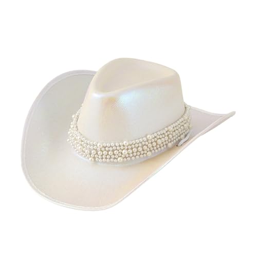arenmi Jewe Pearls Rodeos Hut Braut Hut Panama Hut für Junggesellinnenabschied Rodeos Hut für Club Bühnenshows von arenmi