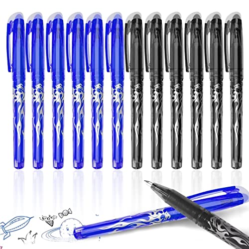 Radierbarer Kugelschreiber, 0.5mm Radiergummi Stift, 12pcs Nachfüllbarer Radierstift, Blau und Schwarz Tintenroller Radierbar, Gelschreiber Radierbar, Friction Stifte, Gelstifte Set für Grundschule Radierbarer Kugelschreiber, 0.5mm Radiergummi Stift, 12pcs Nachfüllbarer Radierstift, Blau und Schwarz Tintenroller Radierbar, Gelschreiber Radierbar, Friction Stifte, Gelstifte Set für Grundschule von ariel-gxr