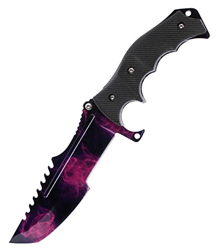 ariknives - Huntsman Knife Counter Skin Knife CS GO Strike Messe Jagdmesser taktisches Überlebens Camping Werkzeug (Doppler Phase 2) von ARI Knives