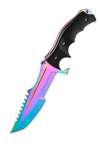 ariknives - Huntsman Knife Counter Skin Knife CS GO Strike Messe Jagdmesser taktisches Überlebens Camping Werkzeug (Fade) von ARI Knives