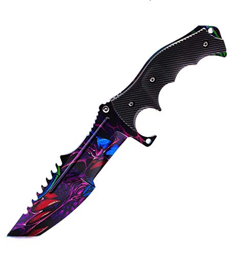 ariknives - Huntsman Knife Counter Skin Knife CS GO Strike Messe Jagdmesser taktisches Überlebens Camping Werkzeug (Hyperbeast) von ARI Knives