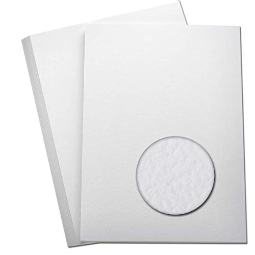 arkCRAFT A4 Hammered Card Karton, gehämmert, 270 g/m², hervorragend für Karten, Sammelalben, Hochzeitsbriefpapier, Weiß, 50 Stück, Papier von arkCRAFT
