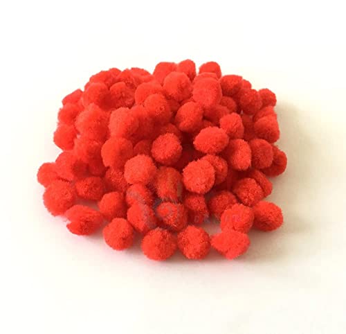 arkCRAFT KID 0041 Pompons, 1,3 cm, Rot von arkCRAFT