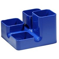 arlac® Stiftehalter blau Polystyrol 4 Fächer 13,0 x 13,0 x 9,0 cm von arlac®