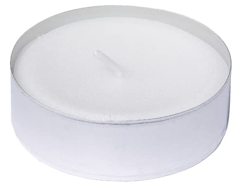 aro Maxi Teelichter weiß ohne Duft - 36 Stück Großpackung - 8 Stunden Brenndauer - aus Paraffinwachs - für Stövchen, Deko, Gastronomie, Outdoor, Party und Windgläser - 57 mm Durchmesser von aro