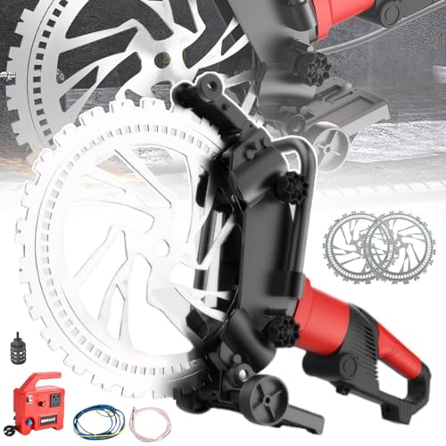 42cm Betonringsäge,Hochleistungs-Betonsäge Mit 8900W,Nass-/Trocken-Kreissäge Mit Wasserzufuhr,Inkl,Wasserleitung,Pumpe,Sägeblatt,Für Stein,Betonstahl Und Zement (Schnitttiefe 30 Cm),2SawBlades von aromaoveite
