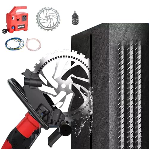 aromaoveite 42,9 cm Betonkreissäge – 8900-W-Mul-Trennsäge Mit Diamant-Schneidblatt Für Mauerwerk, Schnitttiefe 30 cm, Ringsägen, Für Kopf- Und Holzarbeiten,1SawBlades von aromaoveite
