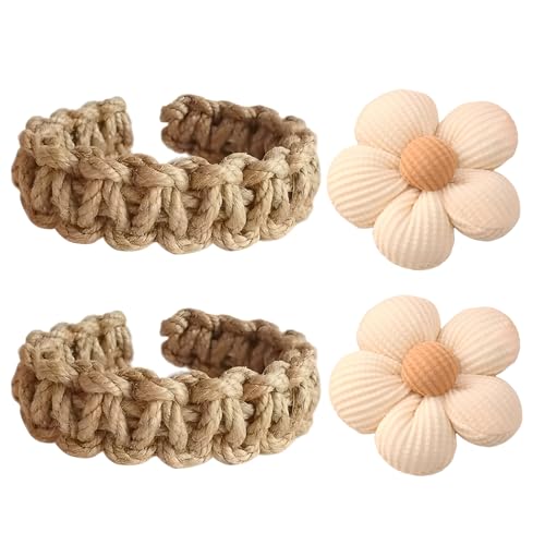 2 Stück Vorhang Raffhalter, Handgestrickte Geflochtene Vorhanghalter Leichte Vorhangbänder Set Dekoratives Zubehör für Zuhause, Büro, Weihnachten, Hochzeit, Heimdekoration von arrderly