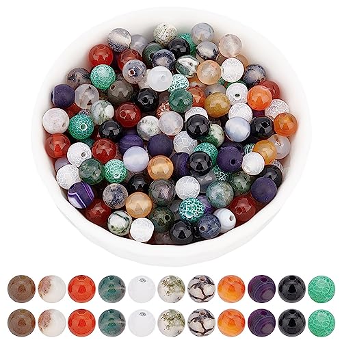 Arricraft 220 Stück Natürliche Kristall-Rundperlen, Verschiedene 11 Stile Edelstein Lose Perlen Gemischte Farbe Stein DIY Charms Für Armband Halskette Schmuckherstellung Arricraft 220 Stück Natürliche Kristall-Rundperlen, Verschiedene 11 Stile Edelstein Lose Perlen Gemischte Farbe Stein DIY Charms Für Armband Halskette Schmuckherstellung von arricraft