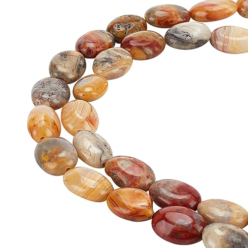 arricraft 27-28 Stück Natürliche Achatperlen, Flache Ovale Natürliche Edelstein-Abstandsperlen, Ungefärbt, Lose, Kleine Kristallperlen, 1 mm Loch, Für Die Schmuckherstellung, Armbänder arricraft 27-28 Stück Natürliche Achatperlen, Flache Ovale Natürliche Edelstein-Abstandsperlen, Ungefärbt, Lose, Kleine Kristallperlen, 1 mm Loch, Für Die Schmuckherstellung, Armbänder von arricraft