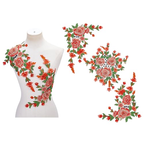 arricraft 1 Set mit 3 Stück Blumen-Stickerei-Aufnäher, Vintage-3D-Spitzen-Stickerei, Stoffaufnäher für Bastelarbeiten, Röcke, Kleider, Kleidung, Stoff, Nähen, Heimdekorationsartikel arricraft 1 Set mit 3 Stück Blumen-Stickerei-Aufnäher, Vintage-3D-Spitzen-Stickerei, Stoffaufnäher für Bastelarbeiten, Röcke, Kleider, Kleidung, Stoff, Nähen, Heimdekorationsartikel von arricraft