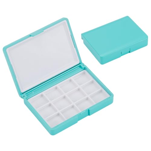 arricraft 1 Stück Cyan Rechteck Aquarell Palette Box Tragbare 12 Gitteretui Kunststoff Mini Größe Leere Reisepalettenbox Mit Deckel Aufbewahrungsbehälter Für Kunstfarben Für DIY Aquarell arricraft 1 Stück Cyan Rechteck Aquarell Palette Box Tragbare 12 Gitteretui Kunststoff Mini Größe Leere Reisepalettenbox Mit Deckel Aufbewahrungsbehälter Für Kunstfarben Für DIY Aquarell von arricraft