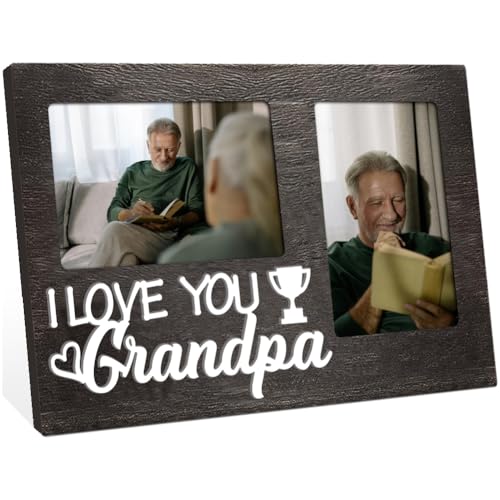 arricraft 1 Stück Holz Bilderrahmen Für Opa Schwarzer MDF 3D Rahmen Für Zwei Bilder „Ich Liebe Dich Opa“ Rahmen „Liebe Grüße An Opa“ Vom Enkel Oder Der Enkelin Zum Geburtstag Vatertag arricraft 1 Stück Holz Bilderrahmen Für Opa Schwarzer MDF 3D Rahmen Für Zwei Bilder „Ich Liebe Dich Opa“ Rahmen „Liebe Grüße An Opa“ Vom Enkel Oder Der Enkelin Zum Geburtstag Vatertag von arricraft