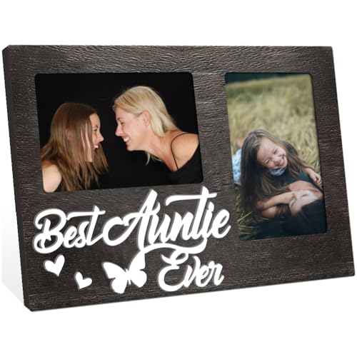 arricraft 1 Stück Holz Schwarz Bilderrahmen Für Tante Rahmen „Best Aunt Ever“ Für 3D Fotorahmen MDF Wandrahmen Für Zwei Fotos Muttertag Für Tante Geburtstag Abschluss Hochzeit 10x15cm arricraft 1 Stück Holz Schwarz Bilderrahmen Für Tante Rahmen „Best Aunt Ever“ Für 3D Fotorahmen MDF Wandrahmen Für Zwei Fotos Muttertag Für Tante Geburtstag Abschluss Hochzeit 10x15cm von arricraft
