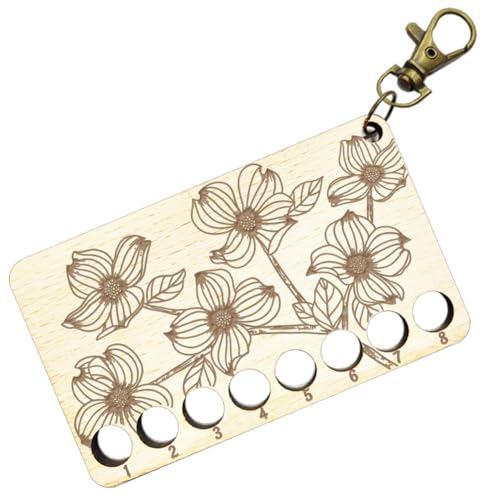 arricraft 1 Stück Kreuzstich-Garnhalter Aus Holz, 8-Loch-Stickgarn-Organizer Mit Verschluss, Dogwood Flower, Spulen-Aufbewahrungsbrett, Nähgarn-Zubehör Für Kreuzstichspule arricraft 1 Stück Kreuzstich-Garnhalter Aus Holz, 8-Loch-Stickgarn-Organizer Mit Verschluss, Dogwood Flower, Spulen-Aufbewahrungsbrett, Nähgarn-Zubehör Für Kreuzstichspule von arricraft