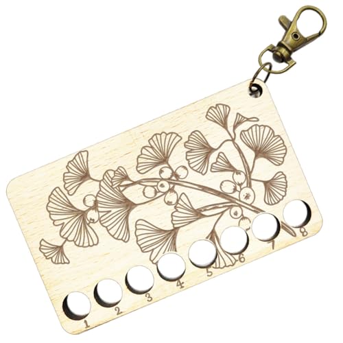 arricraft 1 Stück Kreuzstich-Garnhalter Aus Holz, 8-Positionen-Stickgarn-Organizer Mit Karabinerverschluss, Ginkgo-Biloba-Muster, Garnsortierer, Nähgarn-Zubehör Für Kreuzstichspule arricraft 1 Stück Kreuzstich-Garnhalter Aus Holz, 8-Positionen-Stickgarn-Organizer Mit Karabinerverschluss, Ginkgo-Biloba-Muster, Garnsortierer, Nähgarn-Zubehör Für Kreuzstichspule von arricraft