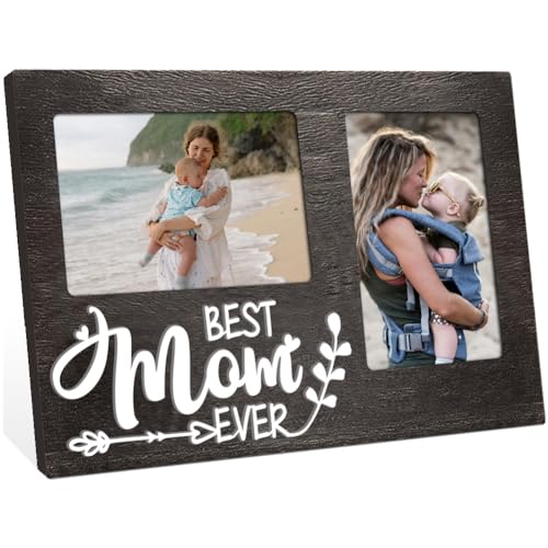 arricraft 1-Teiliger Bilderrahmen Für Mama, Doppelter Rahmen Mit Der Aufschrift „Best Mom Ever“, 10x15 cm Groß, Für Zwei Fotos, „Love To Mother“, 3D-Fotorahmen, Wandrahmen Aus MDF-Holz arricraft 1-Teiliger Bilderrahmen Für Mama, Doppelter Rahmen Mit Der Aufschrift „Best Mom Ever“, 10x15 cm Groß, Für Zwei Fotos, „Love To Mother“, 3D-Fotorahmen, Wandrahmen Aus MDF-Holz von arricraft