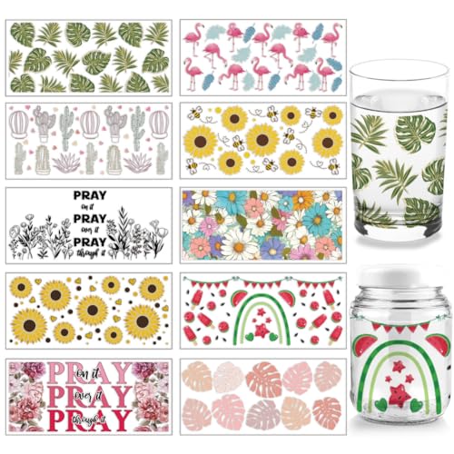arricraft 10 Blatt UV DTF Cup Wrap, 10 Stil Sommer Wassermelone Kaktus Sonnenblume Rub Auf Transfers PVC Papier Wasserdicht Rub Aufkleber Für DIY 16OZ Libbey Glas Tassen Möbel Holz Handwerk arricraft 10 Blatt UV DTF Cup Wrap, 10 Stil Sommer Wassermelone Kaktus Sonnenblume Rub Auf Transfers PVC Papier Wasserdicht Rub Aufkleber Für DIY 16OZ Libbey Glas Tassen Möbel Holz Handwerk von arricraft