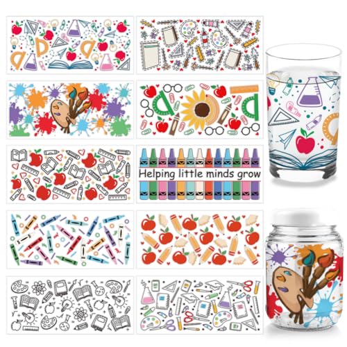 arricraft 10 Blatt UV DTF Cup Wrap, Buchstiftpalette PVC-Glasbecher-Transferpapier Sonnenblume Rub-On-Transfers Wasserfeste Rubbelaufkleber Für 16OZ Libbey Glasbecher Möbel Holzhandwerk arricraft 10 Blatt UV DTF Cup Wrap, Buchstiftpalette PVC-Glasbecher-Transferpapier Sonnenblume Rub-On-Transfers Wasserfeste Rubbelaufkleber Für 16OZ Libbey Glasbecher Möbel Holzhandwerk von arricraft