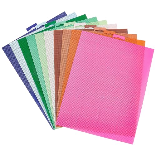 arricraft 10 Stück 14 Stück Kunststoff-Mesh-Leinwandbögen, 34 x 26 cm, Netzfolie für Kreuzstich, 10 Farben, Netzgewebe, Nadelspitze, Leinwand für Heimwerker, handgefertigtes Nähzubehör arricraft 10 Stück 14 Stück Kunststoff-Mesh-Leinwandbögen, 34 x 26 cm, Netzfolie für Kreuzstich, 10 Farben, Netzgewebe, Nadelspitze, Leinwand für Heimwerker, handgefertigtes Nähzubehör von arricraft