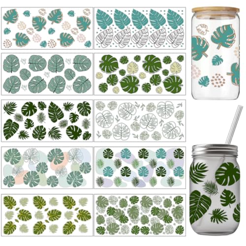 arricraft 10 Stück Bohemian Styles UV DTF Cup Wrap Transferaufkleber 10 Stil Monstera Tropical Leaf Rub On Stickers PVC Cup Wrap Wasserdichte Rub Decals Für 16 OZ Glasbecher 9.4x4.3 Zoll arricraft 10 Stück Bohemian Styles UV DTF Cup Wrap Transferaufkleber 10 Stil Monstera Tropical Leaf Rub On Stickers PVC Cup Wrap Wasserdichte Rub Decals Für 16 OZ Glasbecher 9.4x4.3 Zoll von arricraft