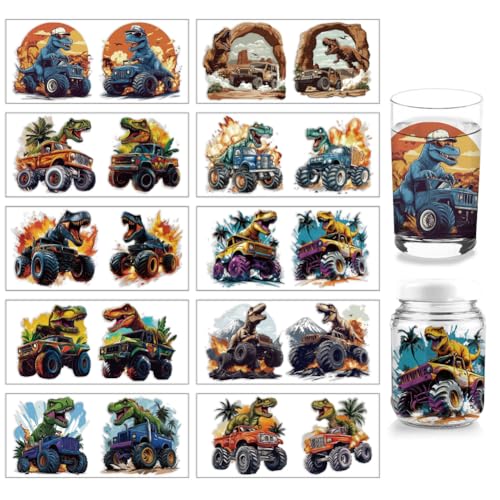 arricraft 10 Stück Buntes Dinosaurier Thema Tassendruck UV Transferpapier 10 Stile Pickup Truck Dinosaurier PVC DIY Wärmeübertragung Aufkleber Für 16 OZ Glas Tassen Handwerk 9.5x4.3 Zoll arricraft 10 Stück Buntes Dinosaurier Thema Tassendruck UV Transferpapier 10 Stile Pickup Truck Dinosaurier PVC DIY Wärmeübertragung Aufkleber Für 16 OZ Glas Tassen Handwerk 9.5x4.3 Zoll von arricraft
