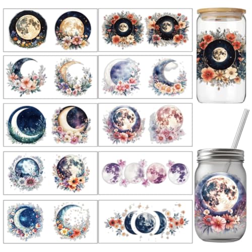 arricraft 10 Stück Buntes UV Transferpapier Zum Bedrucken von Tassen Mit Mondmotiv 10 Stil Blumen Mond Sterne Nachthimmel PVC DIY Wärmeübertragung Aufkleber Für 16 OZ Glas Tassen Handwerk 9.5x4.3 Zoll arricraft 10 Stück Buntes UV Transferpapier Zum Bedrucken von Tassen Mit Mondmotiv 10 Stil Blumen Mond Sterne Nachthimmel PVC DIY Wärmeübertragung Aufkleber Für 16 OZ Glas Tassen Handwerk 9.5x4.3 Zoll von arricraft