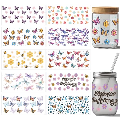 arricraft 10 Stück Insekten UV DTF Cup Wrap Transferaufkleber 10 Stile Schmetterling Libelle Transferpapier Frühling Rubbelaufkleber PVC Tasse Wasserfest Rubbelaufkleber Für Tassenglas arricraft 10 Stück Insekten UV DTF Cup Wrap Transferaufkleber 10 Stile Schmetterling Libelle Transferpapier Frühling Rubbelaufkleber PVC Tasse Wasserfest Rubbelaufkleber Für Tassenglas von arricraft