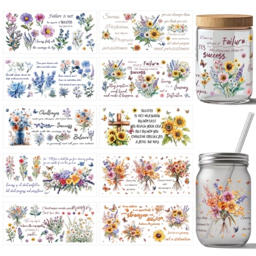 arricraft 10 Stück Inspirierender UV DTF Cup Wrap Transferaufkleber 10 Stile Farbiges Blumen Transferpapier Zum Aufreiben von Aufklebern Aus PVC Bechern Wasserdichte Abziehbilder arricraft 10 Stück Inspirierender UV DTF Cup Wrap Transferaufkleber 10 Stile Farbiges Blumen Transferpapier Zum Aufreiben von Aufklebern Aus PVC Bechern Wasserdichte Abziehbilder von arricraft