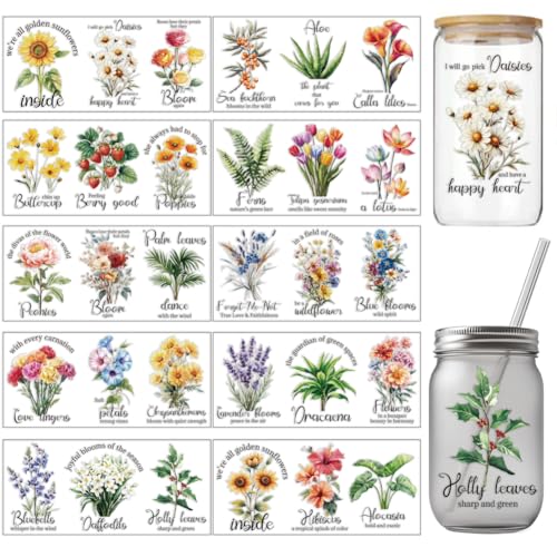 arricraft 10 Stück Pflanzenmotiv UV DTF Cup Wrap Transferaufkleber 10 Stil Blumenart Farnarten Rub On Stickers PVC Cup Wrap Wasserdichte Rub Decals Für 16 OZ Glasbecher 9.4x4.3 Zoll arricraft 10 Stück Pflanzenmotiv UV DTF Cup Wrap Transferaufkleber 10 Stil Blumenart Farnarten Rub On Stickers PVC Cup Wrap Wasserdichte Rub Decals Für 16 OZ Glasbecher 9.4x4.3 Zoll von arricraft