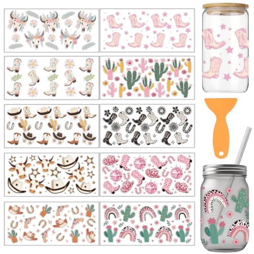 arricraft 10 Stück Rosa Cowgirl Stiefel Thema Tasse Druck UV Transferpapier 10 Stile Kuh Kaktus Stiefel Regenbogen PVC DIY Wärmeübertragung Aufkleber Für 16 OZ Glas Tassen Handwerk 9.5x4.3 Zoll arricraft 10 Stück Rosa Cowgirl Stiefel Thema Tasse Druck UV Transferpapier 10 Stile Kuh Kaktus Stiefel Regenbogen PVC DIY Wärmeübertragung Aufkleber Für 16 OZ Glas Tassen Handwerk 9.5x4.3 Zoll von arricraft