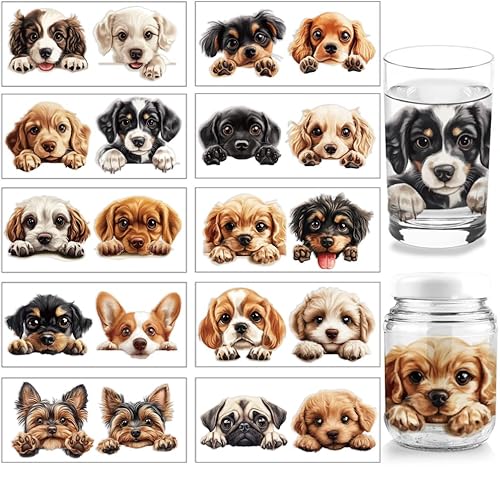 arricraft 10 Stück Süßer UV DTF Cup Wrap Transferaufkleber Mit Hund 10 Stile Peeping Dog Transferpapier Rubbelaufkleber PVC Cup Wrap Wasserdichte Rubbelbilder Für Tassengläser 24x11cm/9.4x11inch arricraft 10 Stück Süßer UV DTF Cup Wrap Transferaufkleber Mit Hund 10 Stile Peeping Dog Transferpapier Rubbelaufkleber PVC Cup Wrap Wasserdichte Rubbelbilder Für Tassengläser 24x11cm/9.4x11inch von arricraft