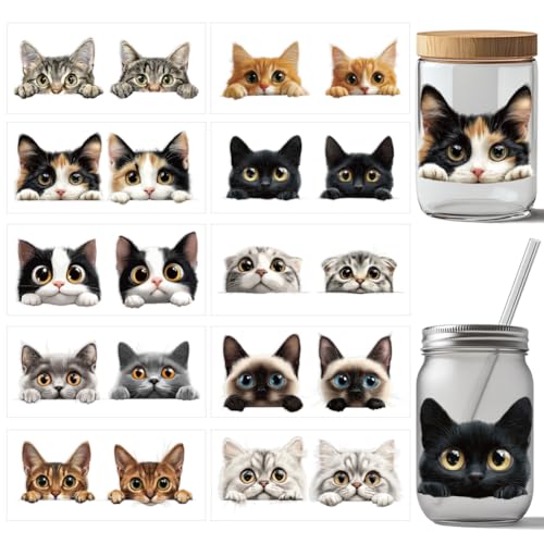 arricraft 10 Stück Süßer UV DTF Cup Wrap Transferaufkleber Mit Katzenmotiv 10 Stile Verschiedene Katzen Tier Transferpapier Aufkleber Zum Aufreiben PVC Cup Wrap Wasserdichte Abziehbilder Für Tassen arricraft 10 Stück Süßer UV DTF Cup Wrap Transferaufkleber Mit Katzenmotiv 10 Stile Verschiedene Katzen Tier Transferpapier Aufkleber Zum Aufreiben PVC Cup Wrap Wasserdichte Abziehbilder Für Tassen von arricraft