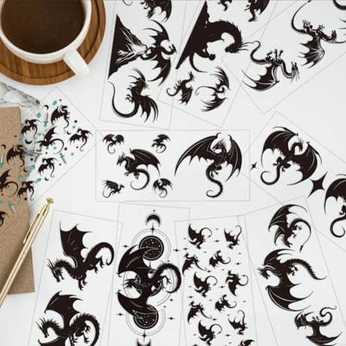 arricraft 10 Stück UV Transferpapier Für Tassen Mit Drachenmotiv 10 Stile Drachen Silhouette PVC DIY Wärmeübertragung Aufkleber Für 16 OZ Glas Tassen Handwerk 9.5x4.3 Zoll arricraft 10 Stück UV Transferpapier Für Tassen Mit Drachenmotiv 10 Stile Drachen Silhouette PVC DIY Wärmeübertragung Aufkleber Für 16 OZ Glas Tassen Handwerk 9.5x4.3 Zoll von arricraft