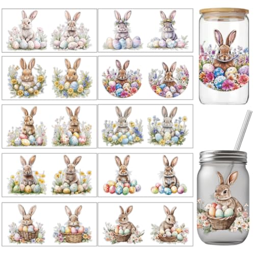 arricraft 10 Stück UV Transferpapier Mit Ostermotiven Zum Bedrucken von Tassen Wasserdichte Bunte Osterhasen Eier Blumen Korb UV DTF Cup Wrap Aufkleber Für 16 OZ Glasbecher Zum Basteln arricraft 10 Stück UV Transferpapier Mit Ostermotiven Zum Bedrucken von Tassen Wasserdichte Bunte Osterhasen Eier Blumen Korb UV DTF Cup Wrap Aufkleber Für 16 OZ Glasbecher Zum Basteln von arricraft
