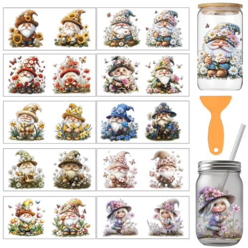 arricraft 10 Stück UV Transferpapier Zum Bedrucken von Tassen Mit Gnomen Motiv 10 Stile Aquarell Gartenzwerge Blumen PVC DIY Wärmeübertragung Aufkleber Für 16 OZ Glasbecher Handwerk 9.5x4.3 Zoll arricraft 10 Stück UV Transferpapier Zum Bedrucken von Tassen Mit Gnomen Motiv 10 Stile Aquarell Gartenzwerge Blumen PVC DIY Wärmeübertragung Aufkleber Für 16 OZ Glasbecher Handwerk 9.5x4.3 Zoll von arricraft